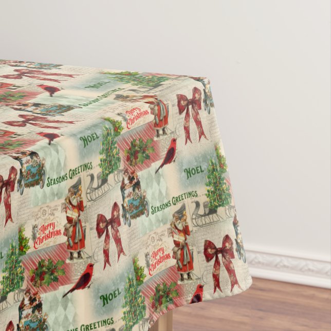 Toalha De Mesa Feliz Natal e Saudações Seasons (Posição Original)