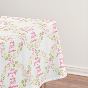 Toalha De Mesa Feliz natalino - Flor Wreath Tablecloth