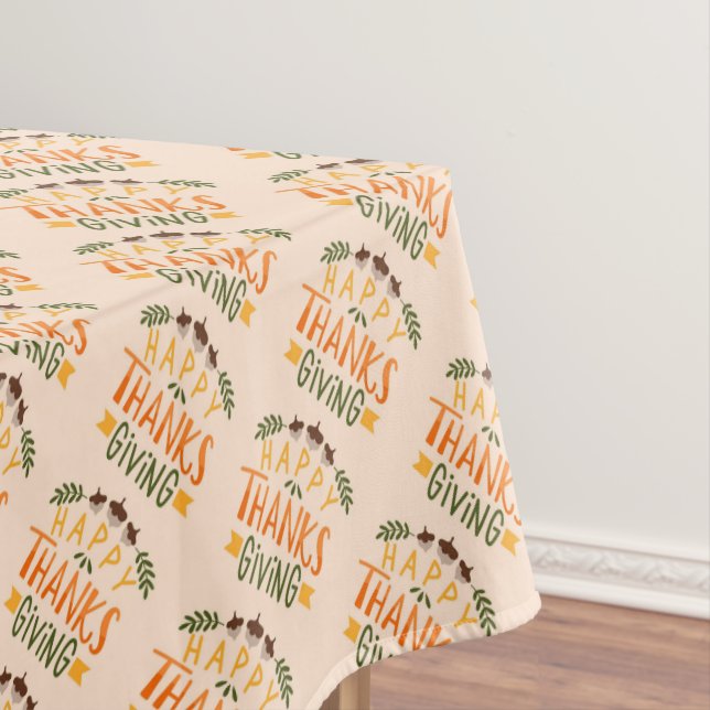 Toalha De Mesa Feliz Tablecloth de Ação de Graças (Posição Original)