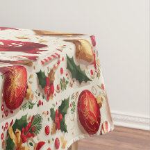 Feliz Tablecloth de Natal