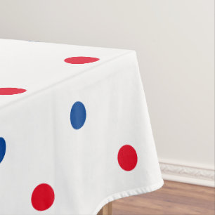 Toalha De Mesa Feriado de bolinhas azul-branco patriótico