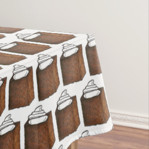 Toalha De Mesa Feriado de Natal com fatia de bolo de pão de gengi