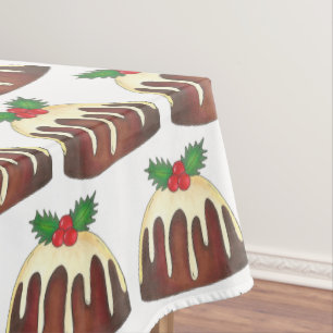Toalha De Mesa Feriado de Natal de Pudim de Açúcar Britânico Holl
