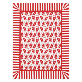 Toalha De Mesa Feriado retro do esqui do Natal dos mitenes e dos