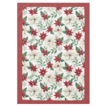 FesNatal Poinsettias Jantar Tablecloth