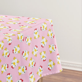 Toalha De Mesa Festa de aniversário de frango rosa