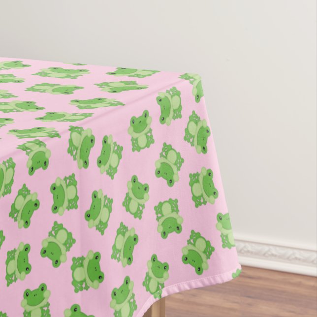 Toalha De Mesa Festa de aniversário rosa sapo (Posição Original)