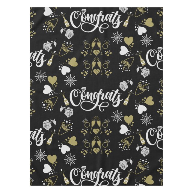 Toalha De Mesa Festa de Celebração Estouro de Champanhe (Frente)