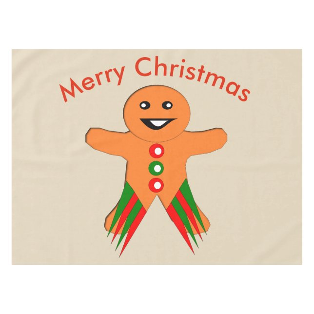 Toalha De Mesa Festa de Natal Gingercake Man Tablecloth (Frente (Horizontal))