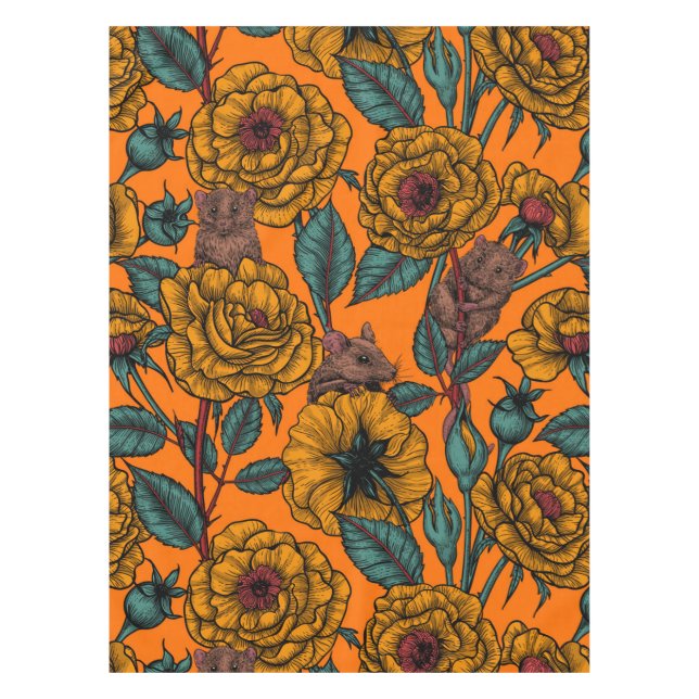 Toalha De Mesa Festa de ratos retrorreflectores (Frente)