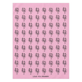 Toalha De Mesa Festa de Silhute Negra Dancerá Mummy Rosa