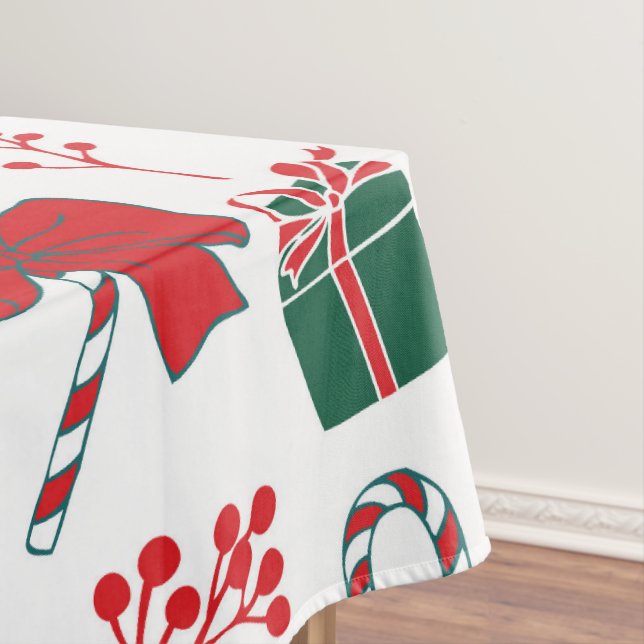 Toalha De Mesa Festive Elements Christimas Tablecloth (Posição Original)