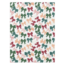 Festive Ribbon Parade – Multicolor Bows on White