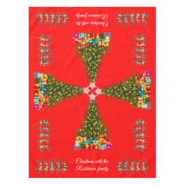 Toalha De Mesa Festive Whimsical Christmas Tree Quirky Reindeers