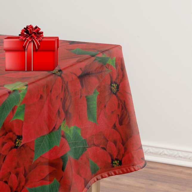 Toalha De Mesa Festivo Poinsettia Tablecloth Jantar de Natal (Criador carregado)