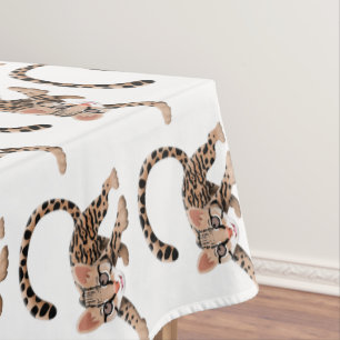 Toalha De Mesa Figura de desenho animado de ocelot bonito