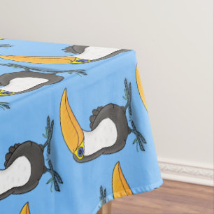 Toalha De Mesa Figura de desenho animado de tucano feliz e bonito