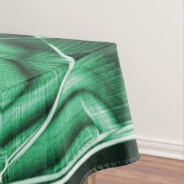 Toalha De Mesa Fita de acrílico verde-esquerda, sobreposta cruzad