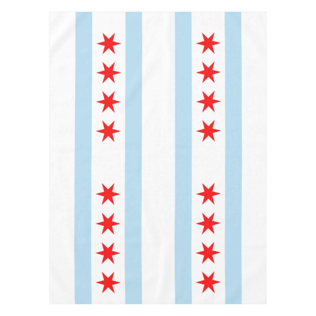 Toalha De Mesa Flag of Chicago, Illinois Tablecloth (Frente)