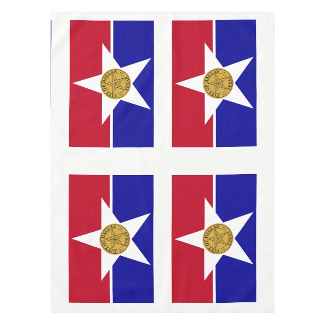 Toalha De Mesa Flag of Dallas, Texas Tablecloth (Frente)