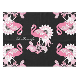 Toalha De Mesa Flamingo Cor-de-rosa preto personalizado
