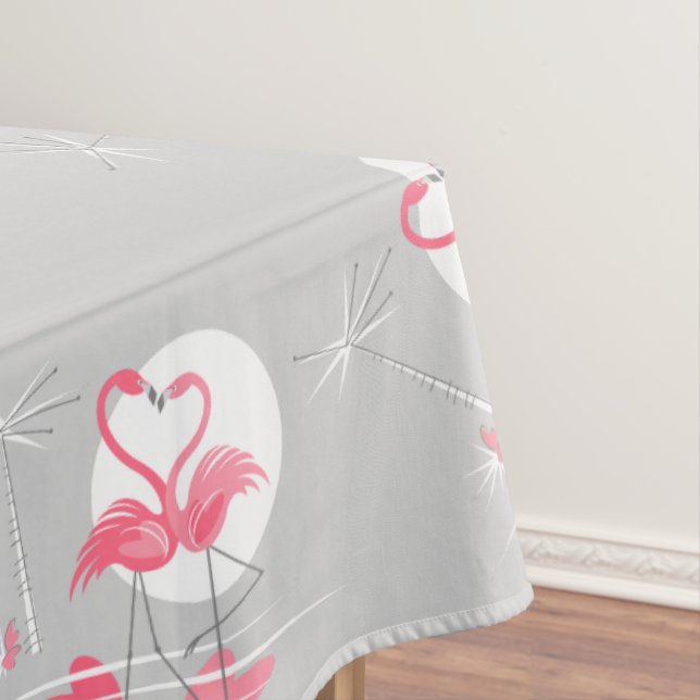 Toalha de mesa Flamingo Love Border 60x104 (Posição Original)