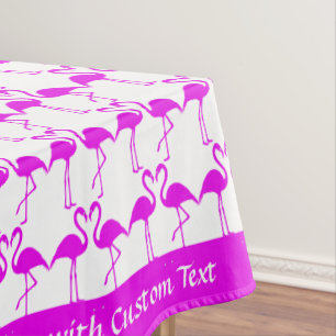 Toalha De Mesa Flamingos cor-de-rosa tropicais Twossomas do Coraç