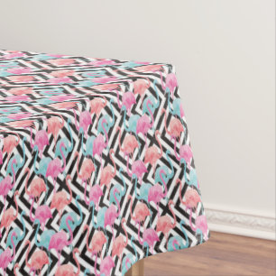 Toalha De Mesa Flamingos no teste padrão corajoso do design