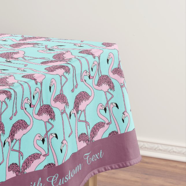 Toalha De Mesa Flamingos tropicais cor-de-rosa decorativos (Posição Original)
