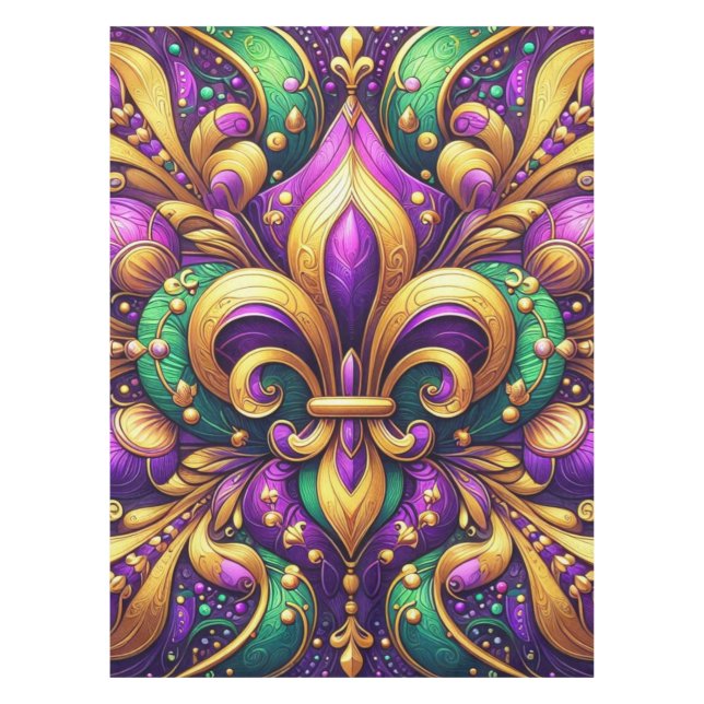 Toalha De Mesa fleur de lis mardi gras (Frente)