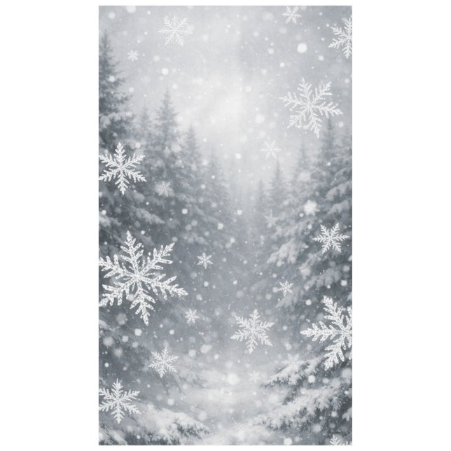Toalha de Mesa Floco de Neve Floresta — Atmosfera  (Frente)