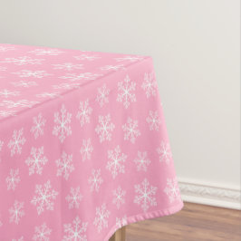 Toalha De Mesa Floco de Neve Rosa Tablecloth