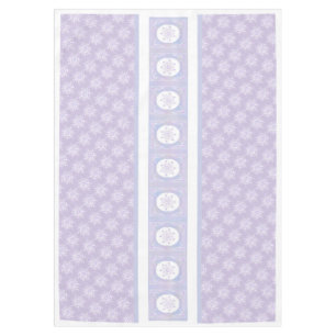 Toalha De Mesa floco de neve roxo leve e coração brilhando