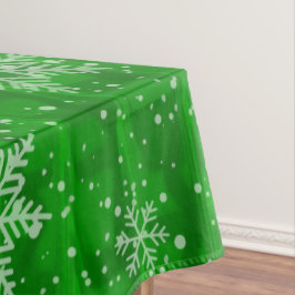 Toalha De Mesa Floco de neve verde-feriado