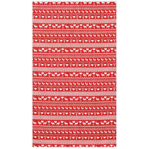 Toalha De Mesa Floco de neve vermelho e branco de Chale