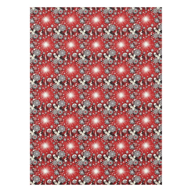 Toalha De Mesa Flocos de neve (Frente)