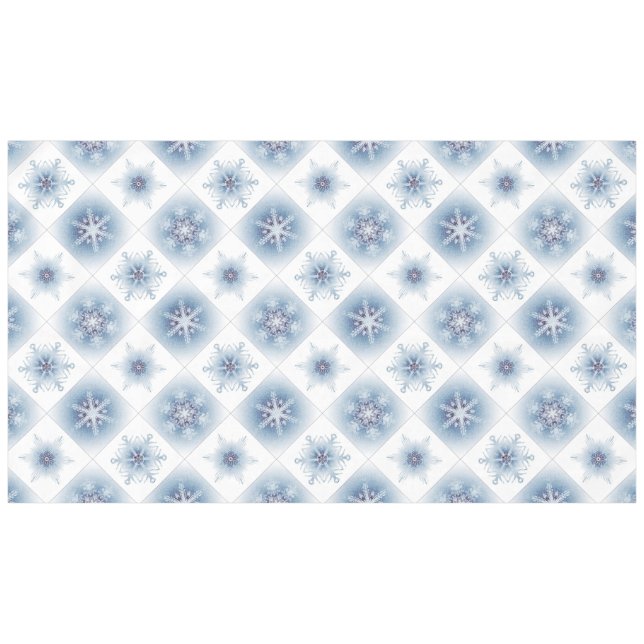 Toalha De Mesa Flocos de neve azuis Sparkly (Frente (Horizontal))