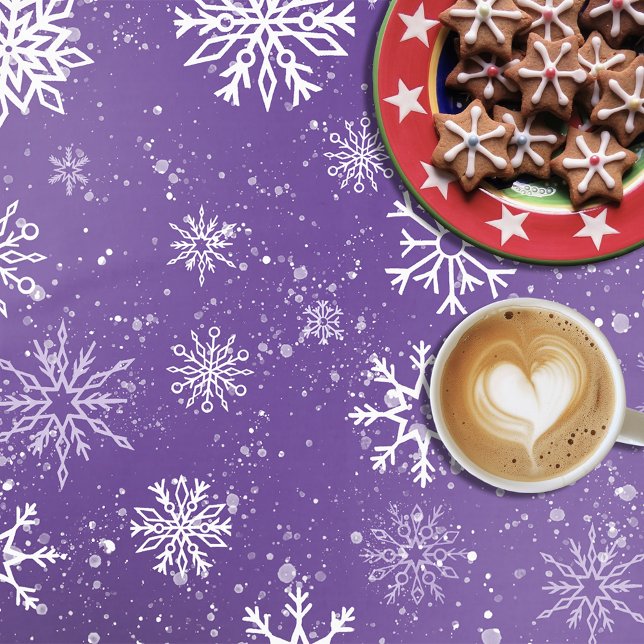 Toalha De Mesa Flocos de neve brancos Ametist (Criador carregado)