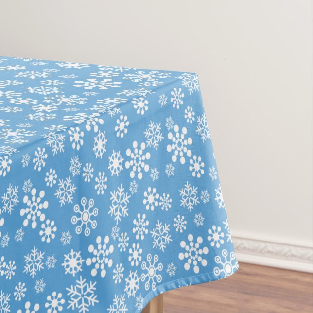 Toalha De Mesa Flocos de neve de algodão de inverno Tablecloth, 5 (Posição Original)