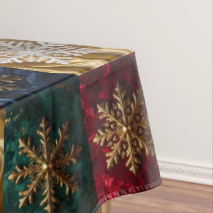 Toalha De Mesa Flocos de neve Dourados na imagem de Velvet