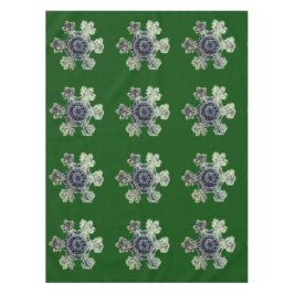Toalha De Mesa Flocos de neve Green Tablecloth