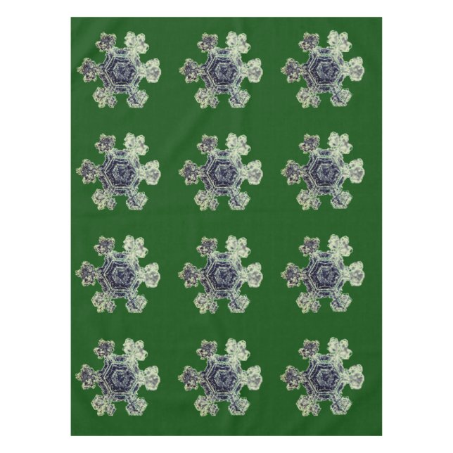 Toalha De Mesa Flocos de neve Green Tablecloth (Frente)