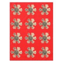 Flocos de neve Red Tablecloth