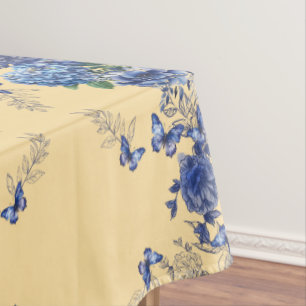 Toalha De Mesa Flor Amarelo Mellow Butterfly Medow