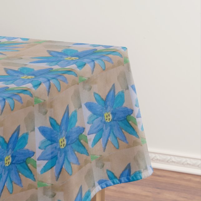 Toalha De Mesa Flor Azul (Posição Original)