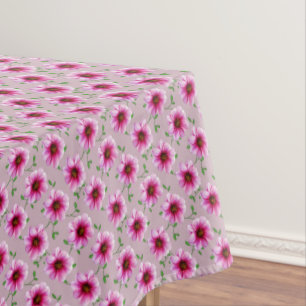 Toalha De Mesa Flor cor-de-rosa botânica da dália em alguma cor