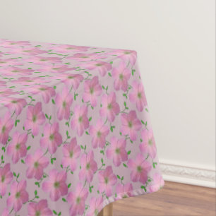 Toalha De Mesa Flor cor-de-rosa botânica do gerânio em alguma c