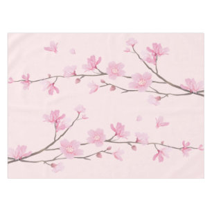 Toalha De Mesa Flor de Cereja - Rosa