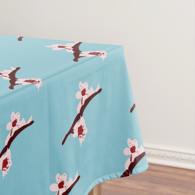 Toalha De Mesa Flor De Cereja, Sakura, Padrão Floral Rosa (Posição Original)