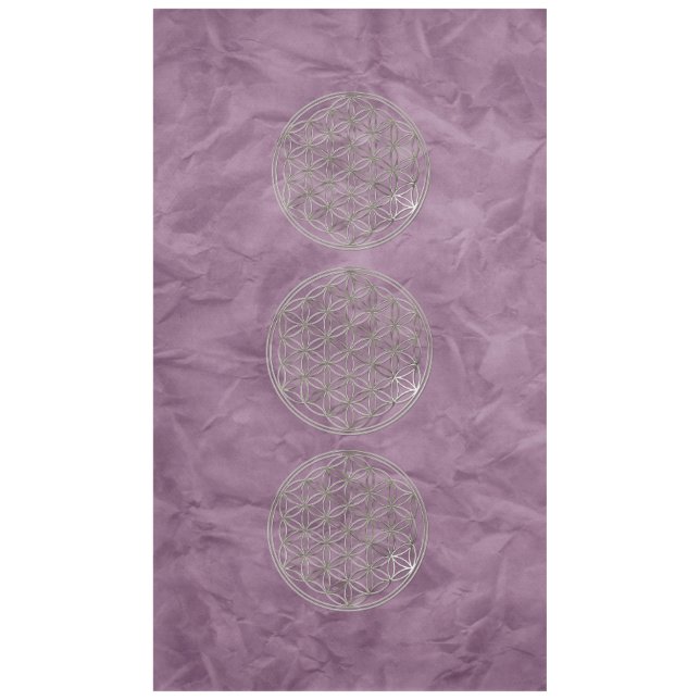 Toalha De Mesa Flor De Vida / Blume des Lebens - PRATA (Frente)